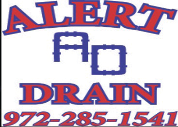 Alert Drain logo with phone number 972-285-1541